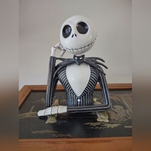 Black and White Jack Skellington Bank Figurine
